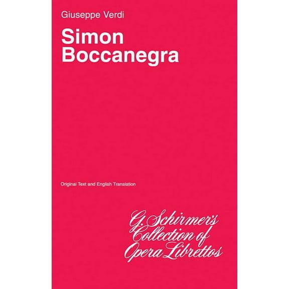 Simon Boccanegra: Libretto (Paperback)