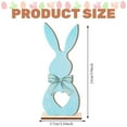 thumbnail image 3 of Easter Bunny Decorations Wooden Spring Decor Rustic Tiered Tray Easter Decorations Indoor Home Dining Farmhouse Sign Bunny Table Centerpieces With Linen Bow, 3 of 9