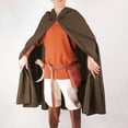 thumbnail image 1 of Kelon Étoles Liquidation Châle Femme Hommes Mode Décontracté Rétro Long Cape à Capuche Robe Médiévale Vieux Garde Velours Doré, 1 of 5