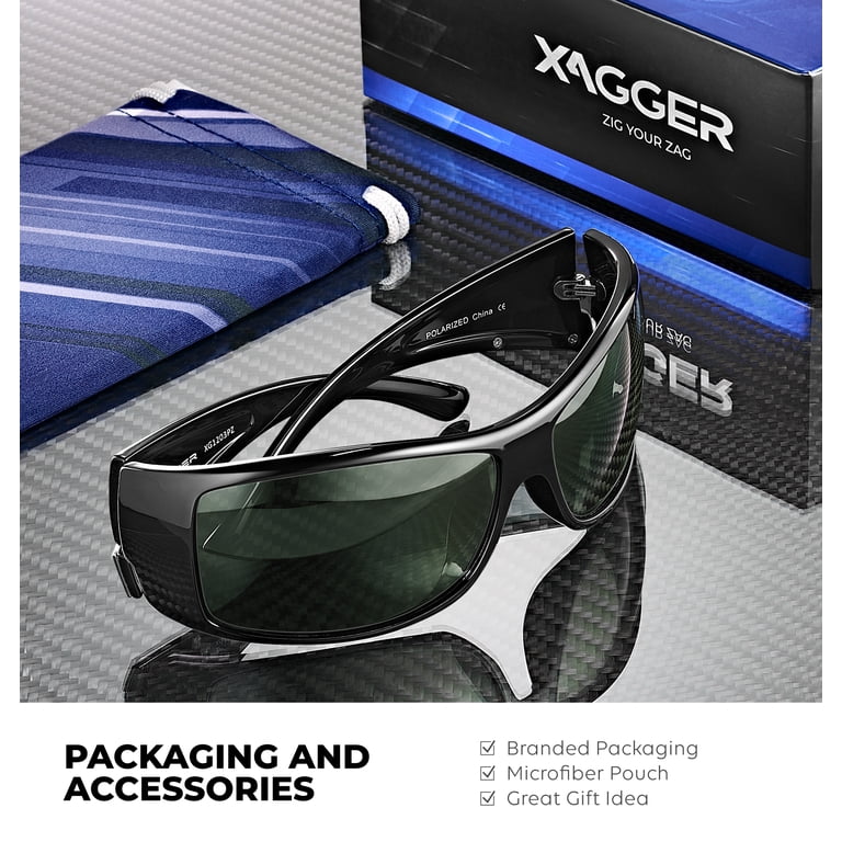 Xagger Oversized Wrap Around Sport Polarized Sunglasses for  display picture 3