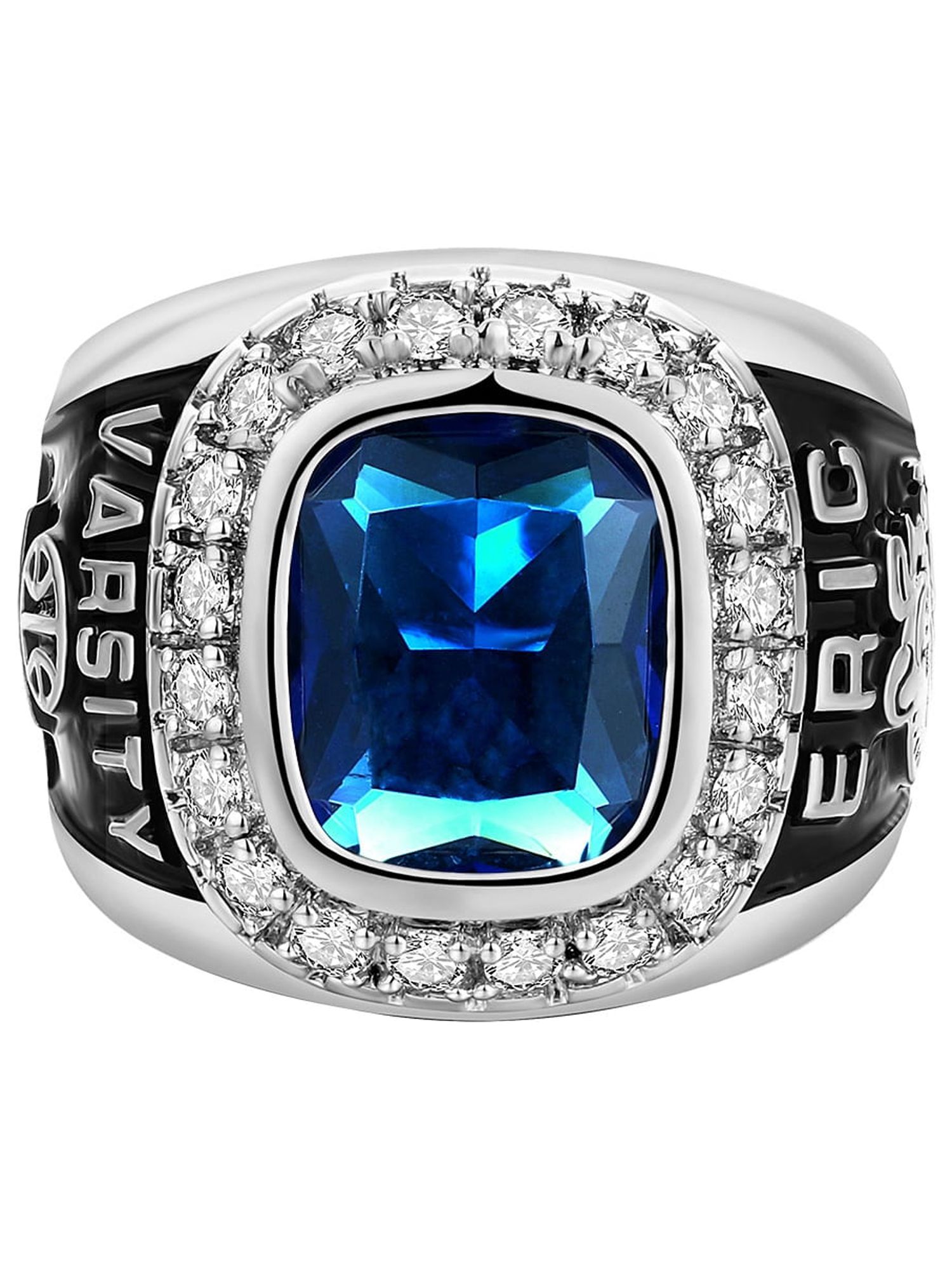 Order Now for 2025 Graduation, Freestyle Men's CZ Encrusted Class Ring, Personalized, High School or College