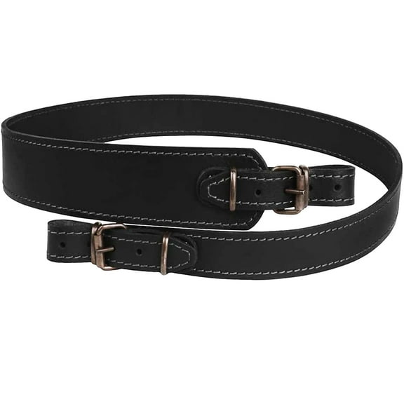 Genuine Leather Adjustable Tapered Gun Sling Black