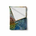 thumbnail image 2 of Ethnic Soft Flannel Fleece Throw Blanket, Tree in the Valley Spiral Branch Balance Mother Earth Art Illustration Print, Cozy Plush for Indoor and Outdoor Use, 60" x 80", Green Blue, by Ambesonne, 2 of 6
