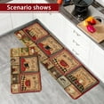 thumbnail image 2 of Farmhouse Kitchen Mat Set of 2 Non Slip Farmhouse Coffee Kitchen Rugs for Floor Rustic Low-Profile Washable Home Decor Kitchen Mats 17x47 Inch and 17x29 Inch, 2 of 6