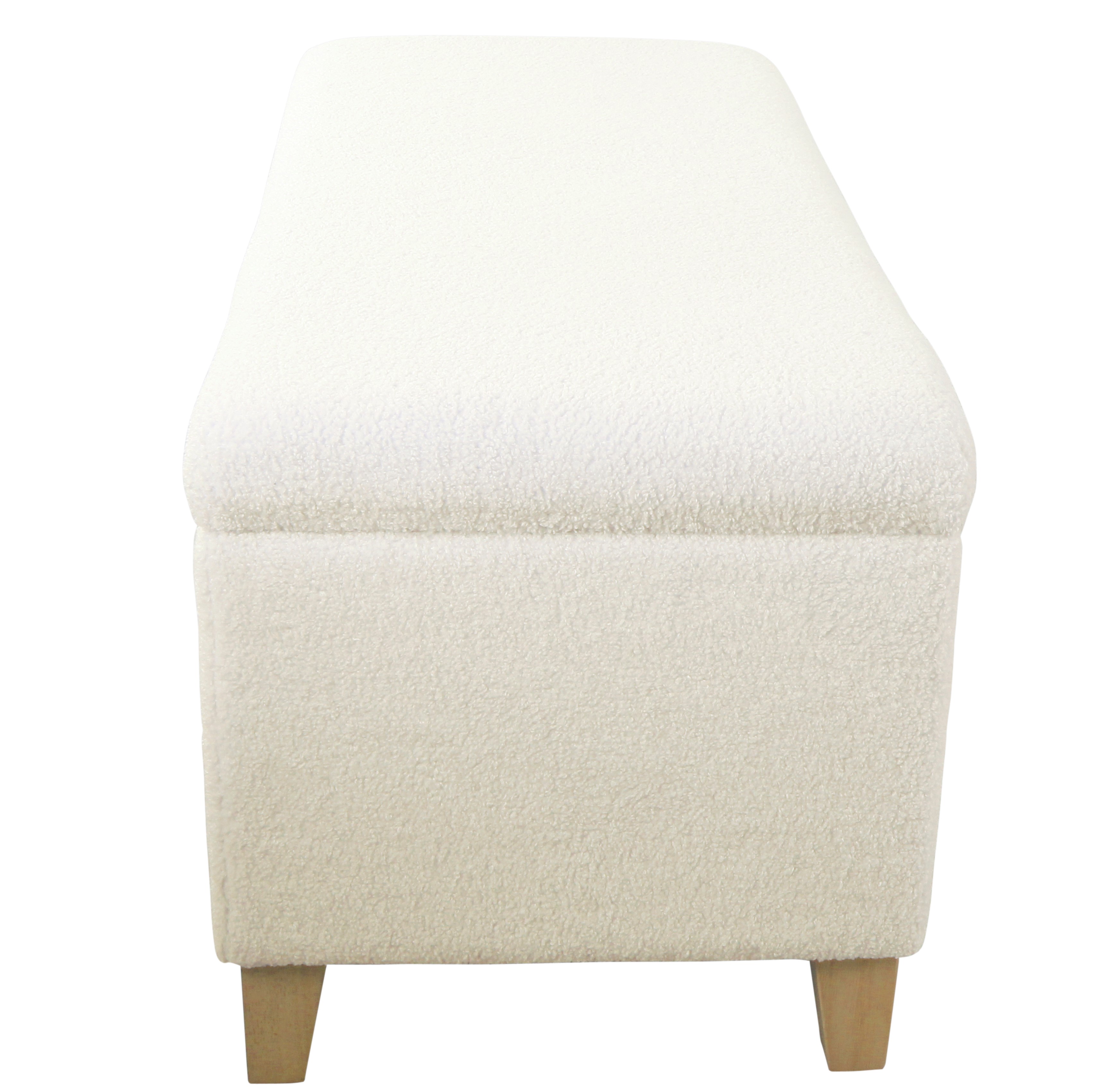 Rustic Farmhouse Entryway Storage Bench, Cream