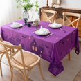 thumbnail image 5 of Halloween Tablecloth Waterproof \u2013 Spooky Pumpkin Design, Purple Table Cover for Halloween Party Decorations, Washable Spillproof Table Cloth for Indoor Outdoor Use, W60 x L120 in, 5 of 6