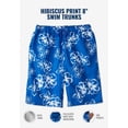 thumbnail image 2 of KingSize Men's Big & Tall Hibiscus Print 8" Swim Trunks, 2 of 6