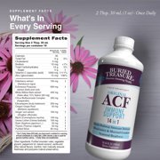 Buried Treasure ACF 14 in 1: Liquid Immune Support with Vitamin C, Zinc, Elderberry & Echinacea - PillFree Short Term Wellness Formula Vegan, Non-GMO, 16 fl oz