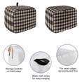 thumbnail image 5 of Toaster Cover 4 Slice, Black Plaid Dustproof Bakeware Oven Protector with Top Hook, Vintage Country Gray Buffalo Check Gingham Waterproof Small Kitchen Appliance Toasters Dust Cover, 12"x11"x8", 5 of 9