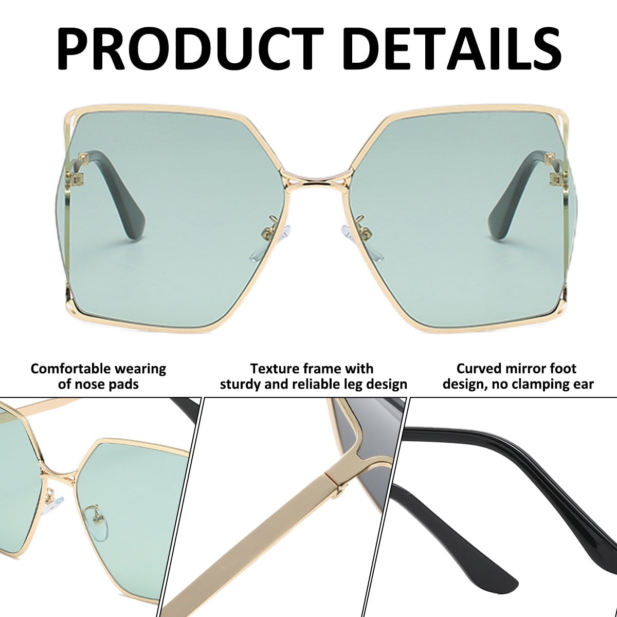 Hollow cross-border sunglasses glasses trendy large-frame