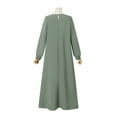 thumbnail image 4 of ZANZEA Women Full Sleeved Loose Casual Maxi Dress Kaftan Muslim Dresses, 4 of 11