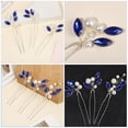 thumbnail image 4 of 3 Pcs Épingle à Cheveux Décorative en Forme de U pour Mariage, Épingle à Cheveux en Métal Cristal pour Femmes, 4 of 5