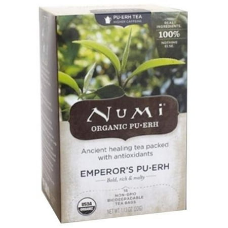 NUMI Organic Tea 10350 thés organiques et Teasans, 0,125 Oz, Puerh de l'Empereur, 16 / boîte
