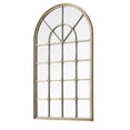 thumbnail image 5 of Antique Pewter Frame Arched Windowpane Accent Mirror by Manor Park, 5 of 7