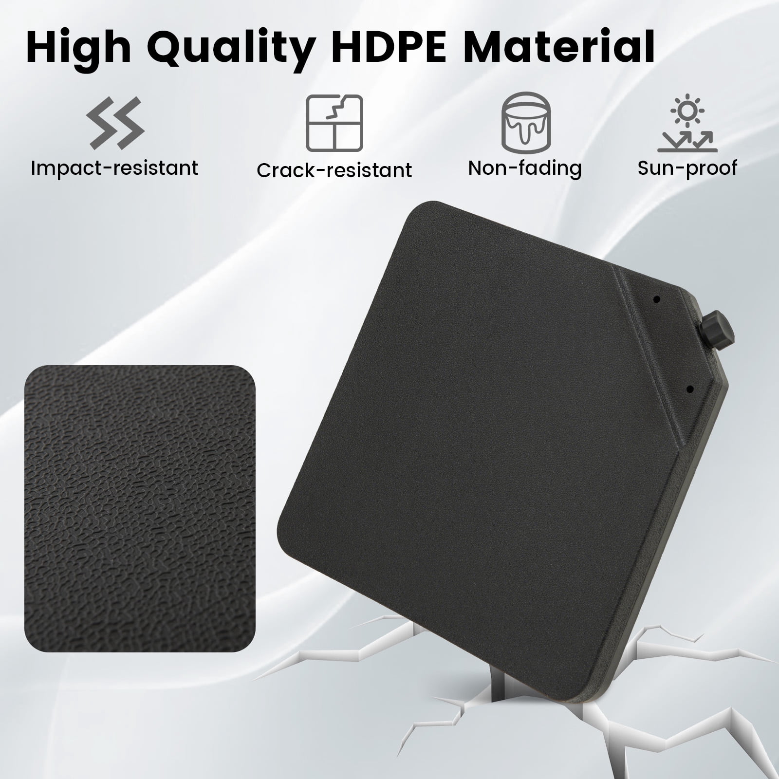 Topbuy 4 Pieces Offset Patio Umbrella Base 220 LBS Large Square Plastic Outdoor Umbrella Stand