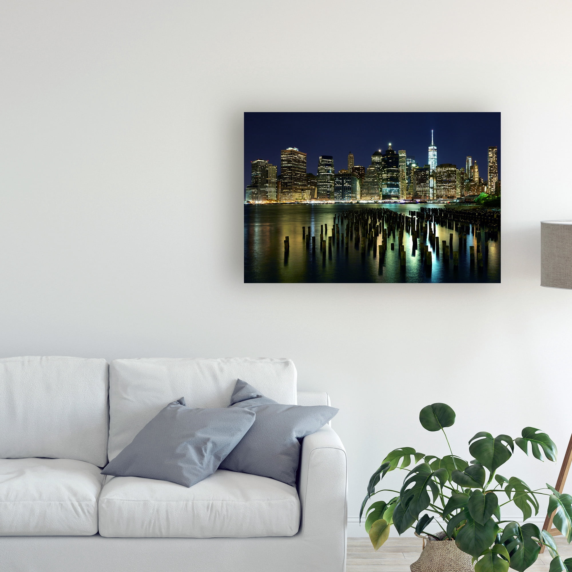 Trademark Fine Art 'New York at Night VII' Canvas Art by James McLoughlin