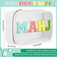 thumbnail image 3 of Mahjong Tile Bag,Empty Mahjong Bag,Large Capacity PVC Clear Mahjong Case,Mahjong Rack Bag,Tile Storage Bag,Tile Holder Rack Bag,Travel Organizer for Makeup & Toiletry Bag(White), 3 of 9