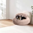thumbnail image 1 of Cama para perros Jaula redonda cálida de poliéster | Funda lavable extraíble | Cama para mascotas pequeña y mediana | Colchoneta acolchada suave y transpirable | Duradero que no se colapsa | 15,7 x, 1 of 6