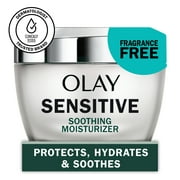 Olay Sensitive Face Moisturizer, Anti-Aging Soothing Cream, Fragrance-Free, 1.7 fl oz