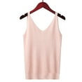 thumbnail image 2 of Sweater Vest Women, Yigetop Women's Sleeveless Sweater Vest Summer Casual Sleeveless V Neck Loose Knit Lightweight Pullover Tank Tops Vest Tops for Women Pink A, 2 of 4