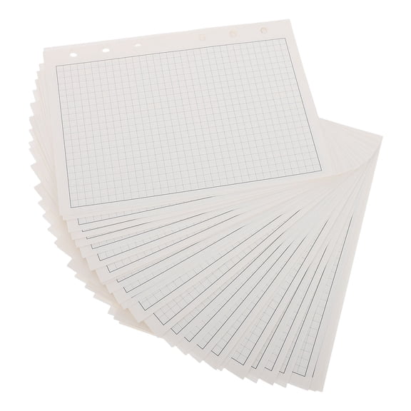 CATIEBYE White Grid Refill Paper Loose Leaf Planner Filler Pages for Binder