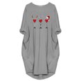 thumbnail image 5 of Qiopertar Robe à Manches Longues pour Femmes Col Rond Imprimé Noël Robe Décontractée en Solde à Moins de 5$ en Solde, 5 of 5