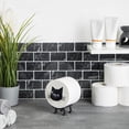thumbnail image 6 of Shoreew Funny Paper Holder Free Standing Toilet Roll Holder 3D Printed Black Cat Tissue Paper Holder Bathroom Decoration, 6 of 7