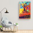 thumbnail image 5 of Startonight Canvas Wall Art Abstract Red Circle Painting, Framed Wall Decor 32" x 48", 5 of 6
