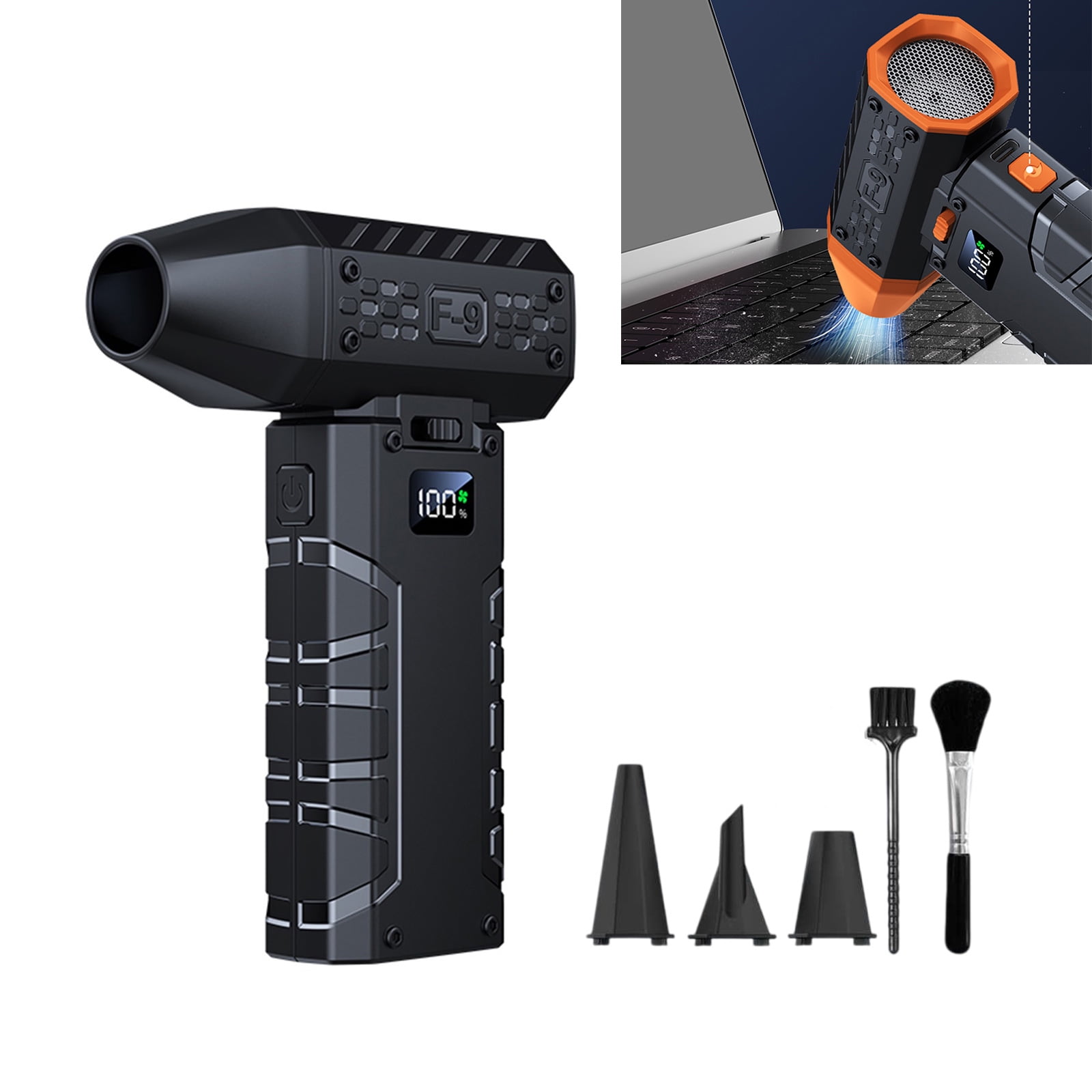 Electric Air Duster 130000RPM Power Cordless Air Duster Adjustable Small Blower Dust Blower for Computer Keypad