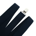 thumbnail image 3 of TopTie Men's Solid Elastic Suspenders 1 inch Y-Back Adjustable Suspenders-NavyBlue, 3 of 6