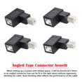 thumbnail image 3 of YISITIAN 4Pcs USB 2.0 B Type Male to Female Extension Adapter Horizontal Vertical Angled 90 Degree for Disk Scanner CJ919-25217, 3 of 8