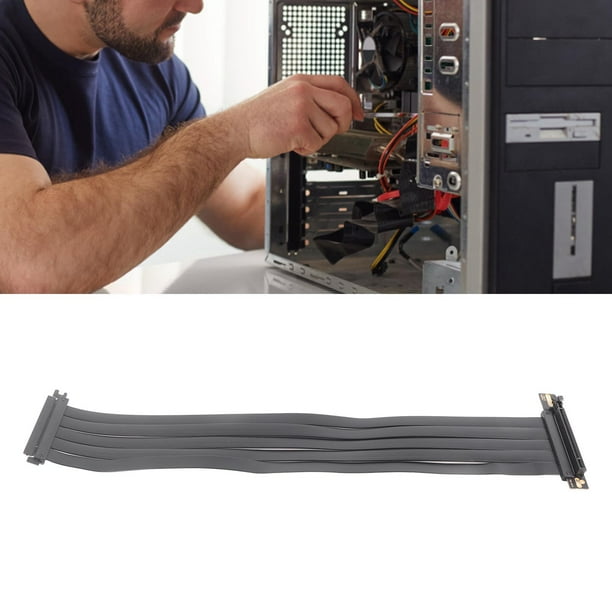 PCIE 4.0 X16 Extender Riser Cable, 64GB / S Flexible Right Angle PCI E ...