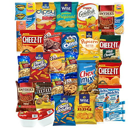 Snack Gift Party Bundle Cookies Chips Candies Sweet & Salty Variety Pack Care Package Assortment Sampler 30 Count By Snack (Best Potato Chips In The World)
