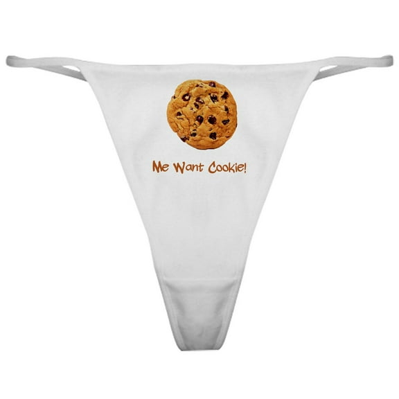 CafePress - Me Want Cookie Brown Classic Thong - Women's Novelty Thong Panties Underwear