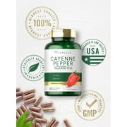 Cayenne Pepper Capsules | 40,000 HU | Non-GMO and Gluten Free Supplement | By Carlyle