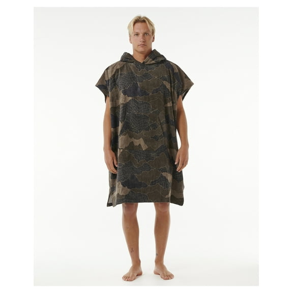 Rip Curl Combo Hooded Changing Robe Black/Olive men