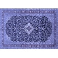 thumbnail image 1 of Ahgly Company Machine Washable Indoor Rectangle Medallion Blue Traditional Area Rugs, 2' x 4', 1 of 4