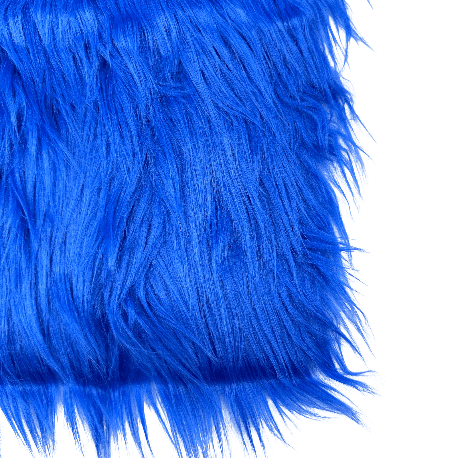 Ice Fabrics Faux Fur Fabric Squares - 30x30 Inches Pre-Cut Craft Fur Fabric - Shaggy Mohair Fabric for Costumes, Apparel, Rugs, Pillows, Decorations and More - Royal Blue Fur Fabric
