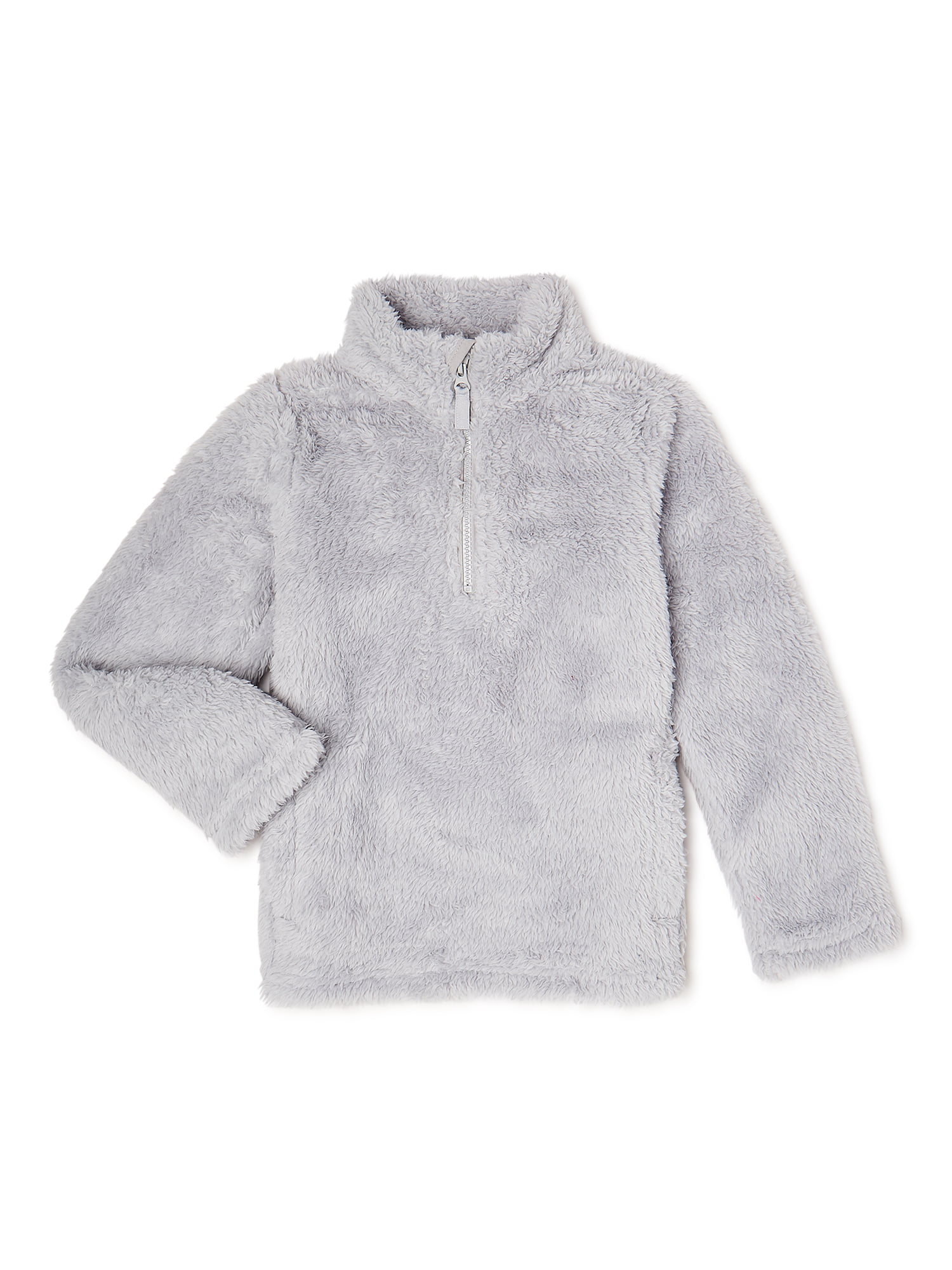 Wonder Nation Girls' Quarter Zip Jacket, Sizes 4-18 & Plus