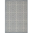 thumbnail image 2 of Safavieh Courtyard Ariana Geometric Indoor/Outdoor Area Rug, Navy/Beige, 6'7" x 9'6", 2 of 9