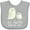 AC-Heather Grey, variant on Inktastic My Auntie Loves Me Owl Boys or Girls Baby Bib