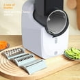 thumbnail image 2 of USB/Battery-Powered White Electric Food Processor for Home Kitchen: Multi-Functional Slicer, Shredder & Chopper – Compact, User-Friendly, Durable Vegetable Cutting Tool for Efficient Meal Prep, 2 of 5