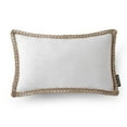 thumbnail image 5 of Phantoscope Linen Trimmed Farmhouse Series Decorative Throw Pillow, 12" x 20", Off White, 1 Pack, 5 of 5