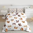 thumbnail image 2 of Homewish Cute Dog Full Size Comforter Sets,Pet Puppy Dogs Bedding Comforter Set,White Brown Bedding Sets For Kids,Ultra Soft Home Decor Reversible,3-Piece, 2 of 8