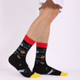 thumbnail image 4 of Calcetines de vestir divertidos para hombre, calcetines de algodón con patrón de juego de universo de diseño loco, regalos novedosos, EU 44-49, 4 of 4