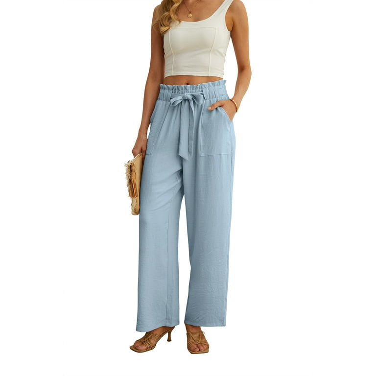 JWD Women's Flowy Wide Leg Lounge Pants with Pockets, High JWD Women's Flowy Wide Leg Lounge Pants with Pockets, High