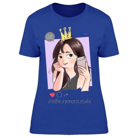 Hashtag Slogan With Cute Girl T-Shirt Women -Image by Shutterstock, Female Medium