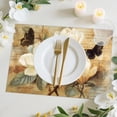 thumbnail image 6 of Magnolia Flowers Vintage Placemats Set of 6 17.7x11.8 Inch Magnolia Floral Printed Washable Table Mats Spring Summer Flowers Retro Dinner, 6 of 9