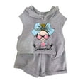 thumbnail image 4 of Girls Summer Outfits Size 10-12 Solid Color Sleeveless Top Clothes Casual Blouse and Shorts 2 Piece Clothes Set Toddler Girls, 4 of 5