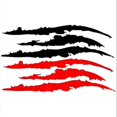 thumbnail image 1 of 2pcs Car Stickers Monster Claw Scratched Stripe Logo Headlamp Sticker, Black And Red-Good, 1 of 4